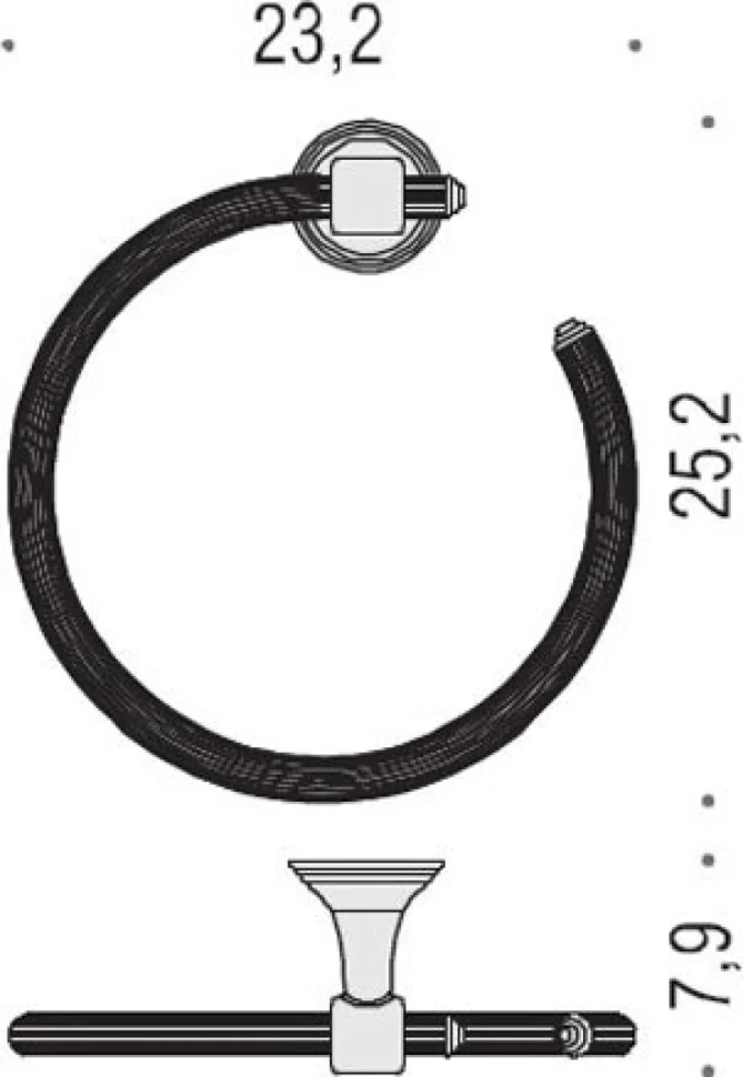Полотенцедержатель Colombo Design Hermitage В3331.HPS золото