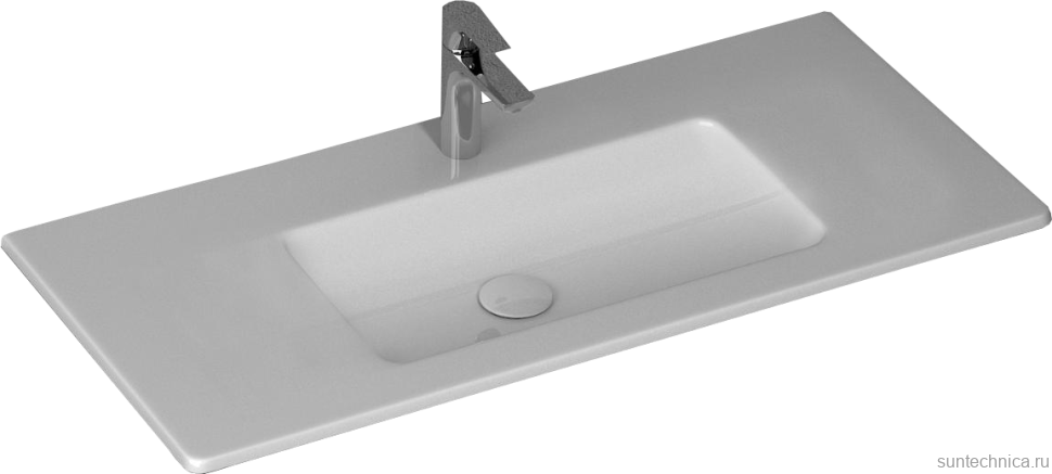 Тумба с раковиной Allen Brau Reality 100 подвесная, папирус матовый, раковина Fantasy Flat 102x47, белая