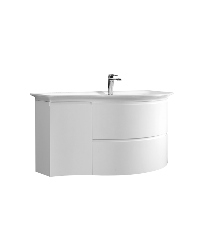 Тумба под раковину без столешницы Belux Версаль 111 подвесная, белая глянцевая