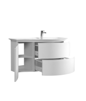 Тумба под раковину без столешницы Belux Версаль 111 подвесная, белая глянцевая