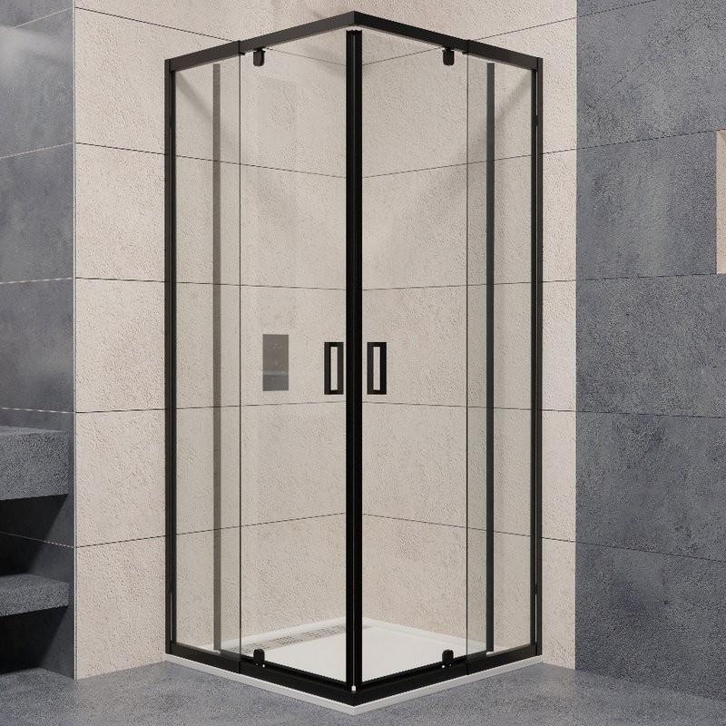Душевой уголок RGW Passage PA-038B 90x90 см, профиль черный, стекло прозрачное