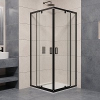 Душевой уголок RGW Passage PA-038B 90x90 см, профиль черный, стекло прозрачное