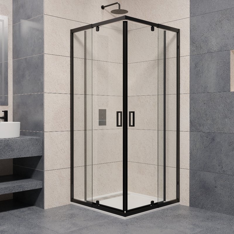 Душевой уголок RGW Passage PA-038B 90x90 см, профиль черный, стекло прозрачное