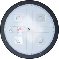 Зеркало круглое Aquanet Тренд D 70 с подсветкой, черное