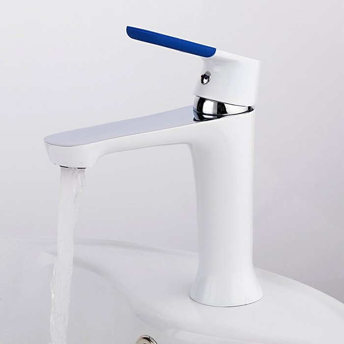 Смеситель для раковины Frap H34 F1034 белый, хром