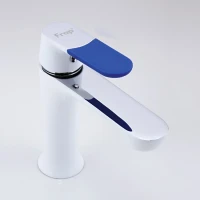 Смеситель для раковины Frap H34 F1034 белый, хром Смеситель для раковины Frap H34 F1034 белый, хром