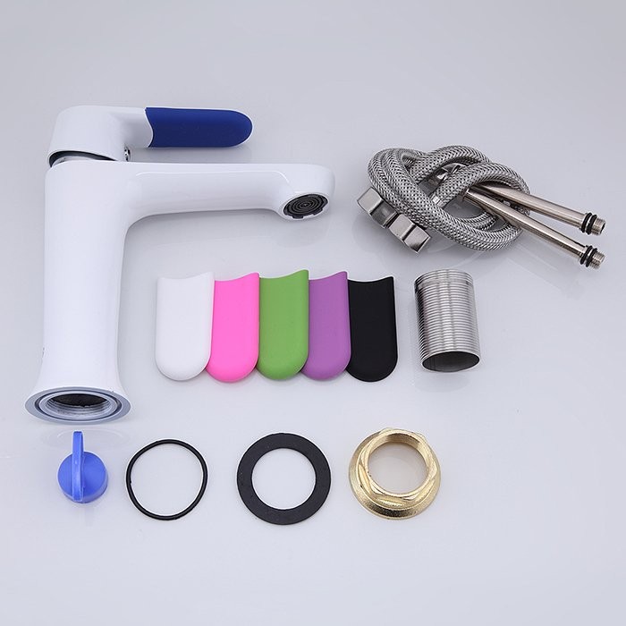 Смеситель для раковины Frap H34 F1034 белый, хром