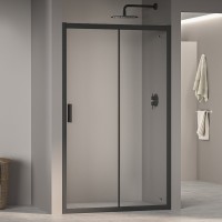 Душевая дверь в нишу RGW Passage PA-016 B 130 см, профиль черный, стекло прозрачное