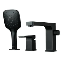 Смеситель на борт ванны Gappo G17-6 G1117-6 черный