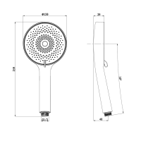 Душевая лейка Olive'S D185 хром