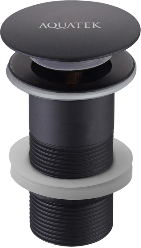 Донный клапан для раковины AQUATEK AQ6000MB без перелива, матовый черный