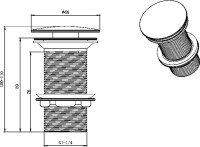 Донный клапан для раковины AQUATEK AQ6000MB без перелива, матовый черный Донный клапан для раковины AQUATEK AQ6000MB без перелива, матовый черный