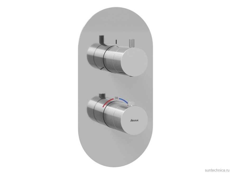 Термостатический смеситель встраиваемый Ravak Espirit ES 067.00CR.O3.RB07C С ВНУТРЕННЕЙ ЧАСТЬЮ, для ванны с душем, хром
