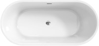 Акриловая ванна BelBagno BB709-1700-780 170x80 см, отдельностоящая, белая, овальная, со сливом-переливом, с донным клапаном