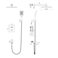 Душевая стойка Wonzon & Woghand Diamond WW-88739011-BN брашированный никель