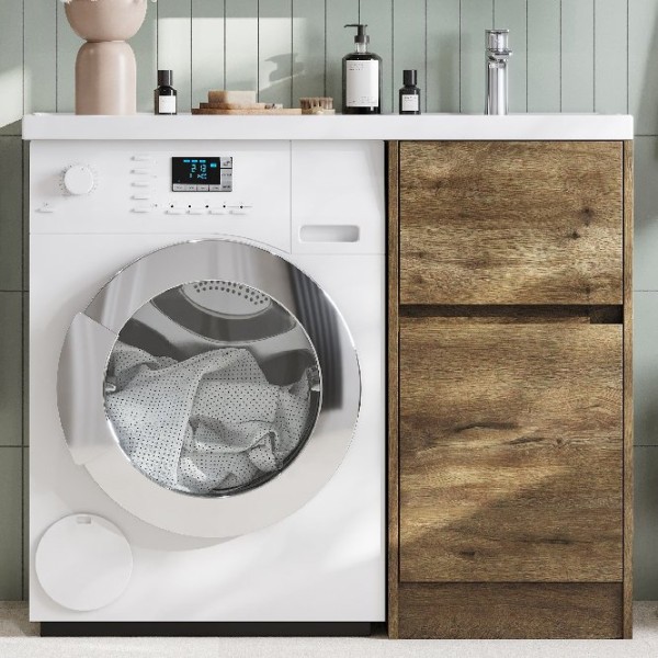 Тумба с раковиной AQUATON Лондри 40 R, дуб рустикальный