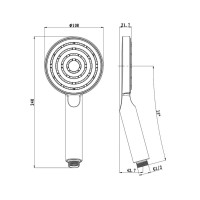 Душевая лейка Olive'S D188 глянцевая хром Душевая лейка Olive'S D188 глянцевая хром