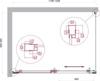 Душевой уголок BelBagno Luce AH-1-120/90-C-Cr профиль хром, стекло прозрачное