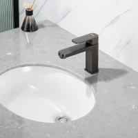 Смеситель для раковины Frap H89 F1089-9 оружейная сталь Смеситель для раковины Frap H89 F1089-9 оружейная сталь