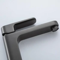 Смеситель для раковины Frap H89 F1089-9 оружейная сталь Смеситель для раковины Frap H89 F1089-9 оружейная сталь