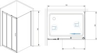 Душевой уголок RGW Passage PA-73 140x100x195 прозрачный