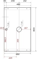 Столешница с раковиной 1MarKa Grunge Loft 80 дуб намибия
