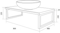 Столешница с раковиной 1MarKa Grunge Loft 80 дуб намибия
