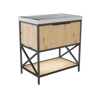 Тумба с раковиной Mixline Бруклин 80 дуб бунратти, раковина Fest 80