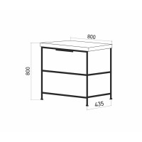 Тумба с раковиной Mixline Бруклин 80 дуб бунратти, раковина Fest 80