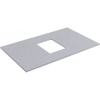 Тумба с раковиной Allen Brau Priority 70 напольная, белый матовый, столешница серый структ