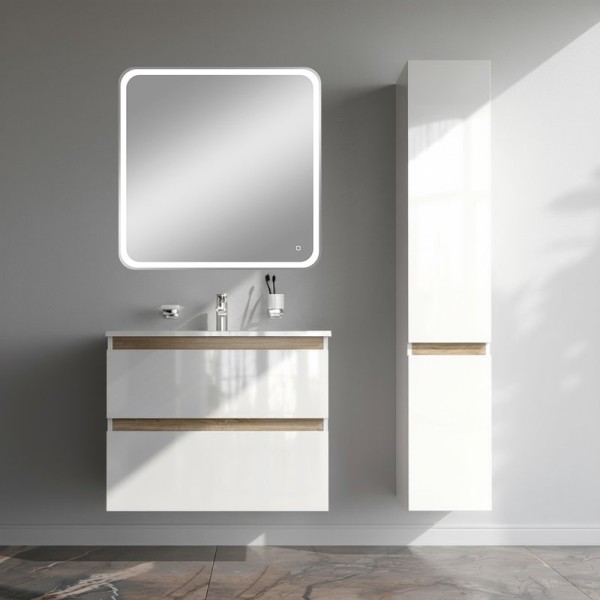 Мебель для ванной комнаты AM.PM X-Joy 80, подвесная, белый глянец, зеркало DIWO Коломна