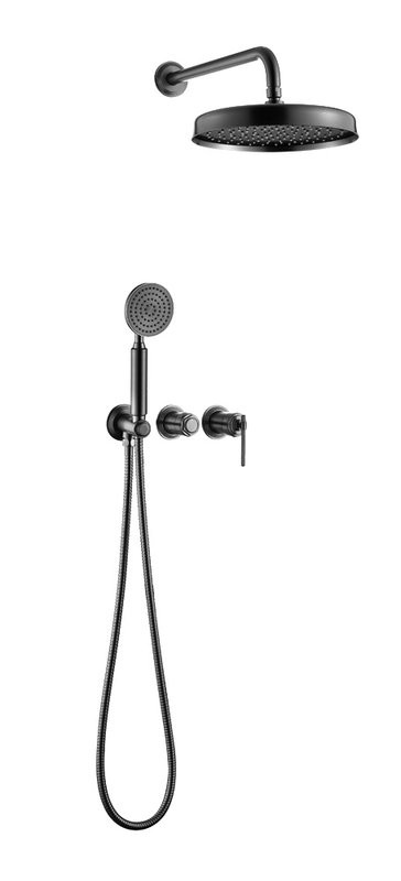 Душевой комплект Boheme Eterna 174-GM С ВНУТРЕННЕЙ ЧАСТЬЮ, gun metal