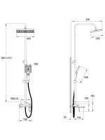 Душевая стойка Haiba HB24732 хром Душевая стойка Haiba HB24732 хром