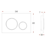 Кнопка смыва для унитаза Veconi Flush V10 FLV10-B пластик, цвет матовый черный