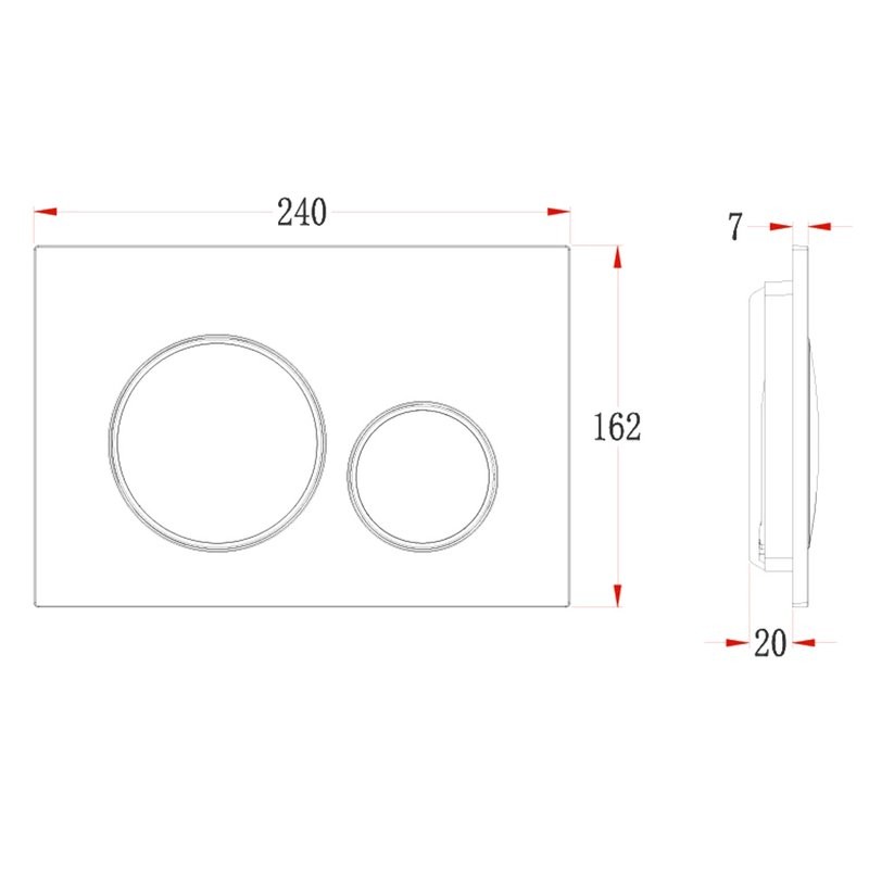 Кнопка смыва для унитаза Veconi Flush V10 FLV10-B пластик, цвет матовый черный