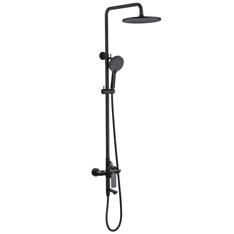 Душевая стойка Abber Weiss Insel AF8016BL матовая черная