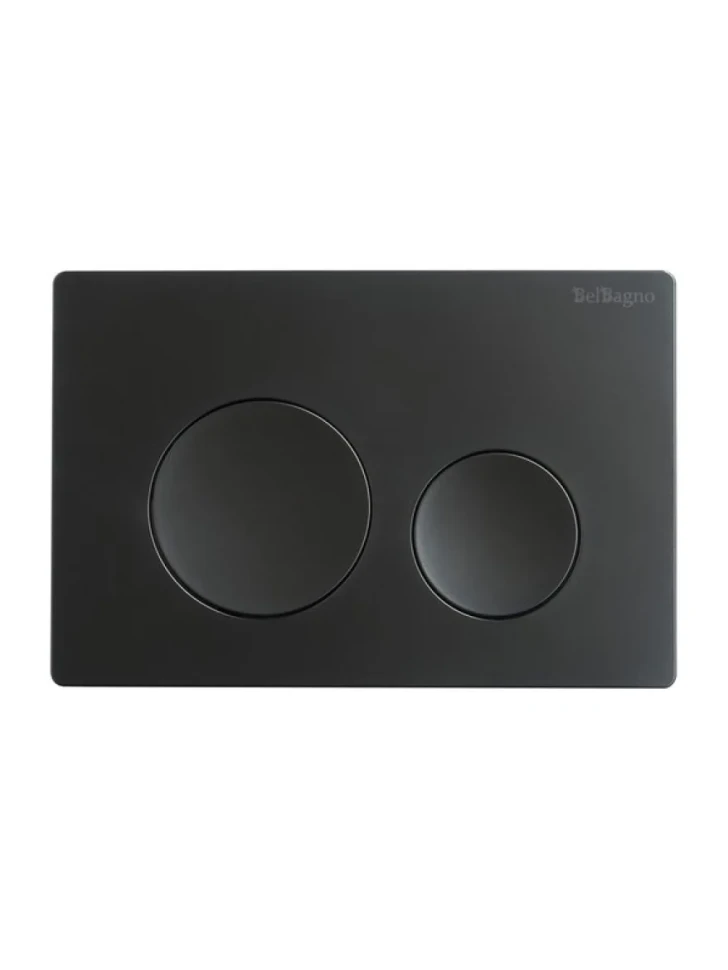 Кнопка смыва для унитаза BelBagno BB-03C-NERO.M пластик, цвет матовый черный
