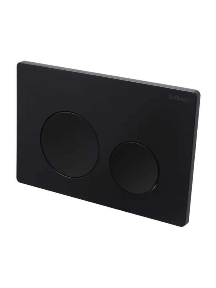 Кнопка смыва для унитаза BelBagno BB-03C-NERO.M пластик, цвет матовый черный