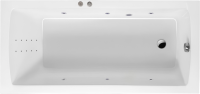 Акриловая ванна Excellent Aquaria Line Nano 160x70 см, встраиваемая, с гидромассажем, белая, с каркасом, со сливом-переливом