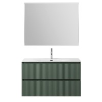 Мебель для ванной комнаты BelBagno Uno 100 подвесная, 2 ящика, матовая еловая