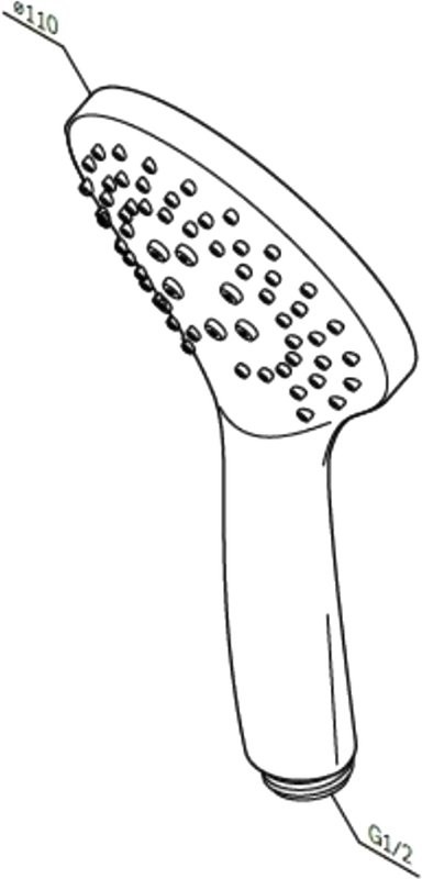 Душевая лейка AM.PM Gem F0290022 черная