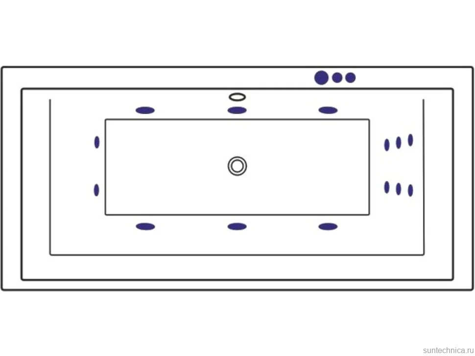 Акриловая ванна Excellent Crown Grand Smart 190x90 см, встраиваемая, с гидромассажем, белая, с каркасом, со сливом-переливом, фурнитура бронза