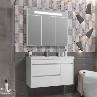 Мебель для ванной комнаты Opadiris Фреш 100 белая, вар.2