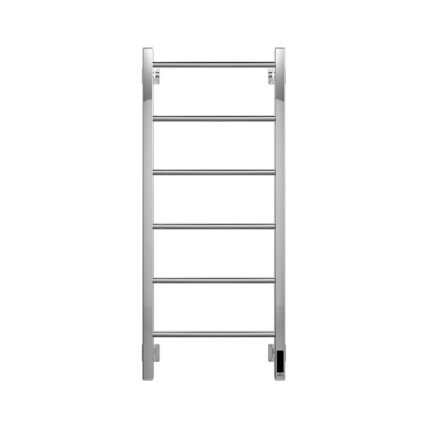 Полотенцесушитель электрический Grota Simple K 430х1000 NP EL 100x45 см, подключение справа, слева, скрытое подключение справа, глянцевый хром, лесенка