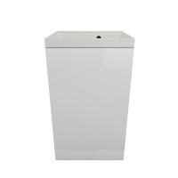 Тумба с раковиной Style Line Моно 50 напольная, белый глянец, раковина Asti 50 жасмин