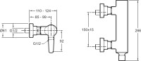 Смеситель для душа Jacob Delafon Aleo+ E72318-CP