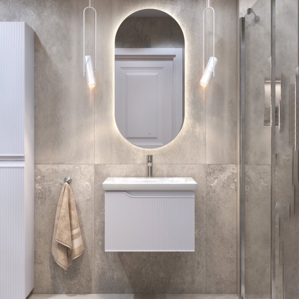 Мебель для ванной комнаты Vigo Neo 60 подвесная, 1 ящик, матовая белая