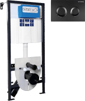 Комплект Инсталляция BETTOSERB Sava Fix Slim 40006456 + Кнопка Cool 40006467 цвет матовый черный