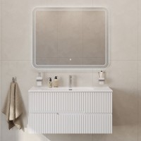 Тумба с раковиной Cezares Duet 100 bianco lucido, раковина Cezares CZR-8095-100