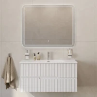 Тумба с раковиной Cezares Duet 100 bianco lucido, раковина Cezares CZR-8095-100